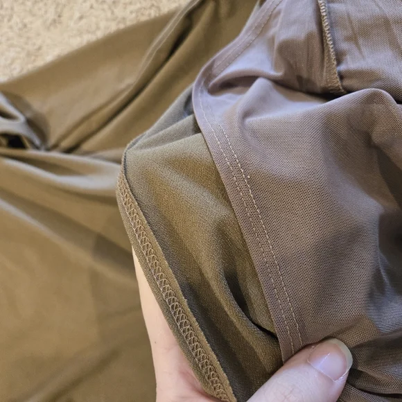 Abercrombie & Fitch Vol 28 Rouched Mini Dress | Taupe | Size M - Picture 8 of 11